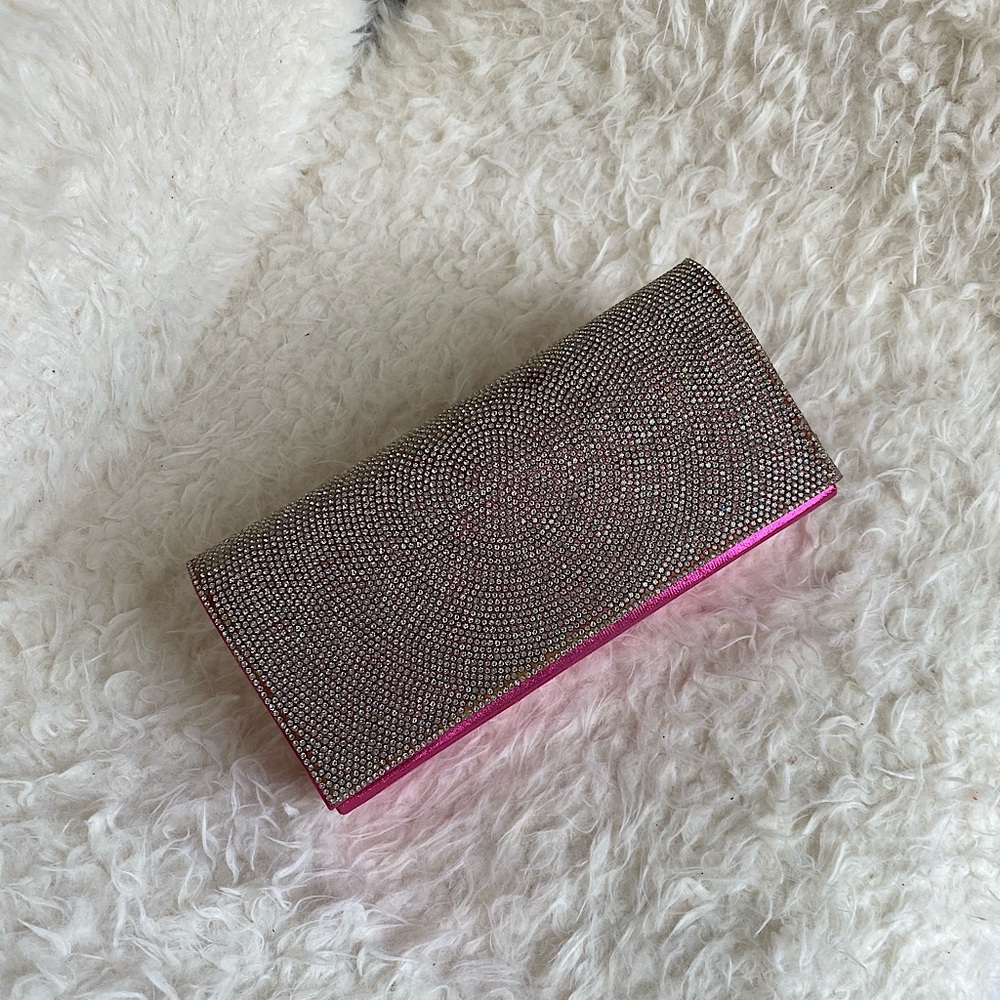 🥑HOT-PINK Women’s Clutch Bag with Gold Chain